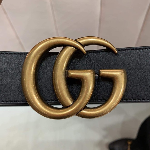 Gucci GG Marmont wide leather belt black (80cm) - Picture 5 of 5